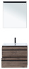 Комплект мебели: тумба с раковиной + зеркало Aquanet Lino 00271954 70x50x138 подвесной цвет темное дерево