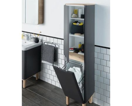 Шкаф-пенал Vitra Sento 60856 40х160 подвесной цвет черный