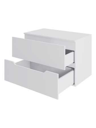 Тумба с раковиной Orange Line Li-70TuwMDF+B08-585W 70х50 подвесная цвет белый