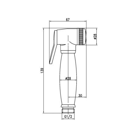 Гигиеническая лейка LeMark LM8047B цвет бронза