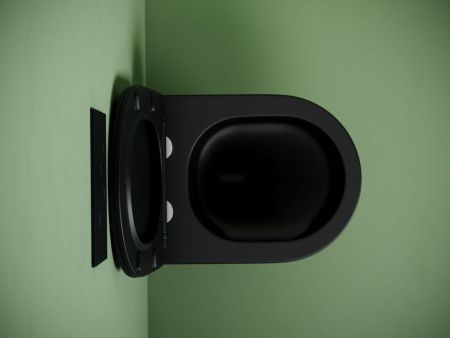 Унитаз подвесной Ceramica Nova UNO CN11001TMB черный с сиденьем микролифт смыв торнадо