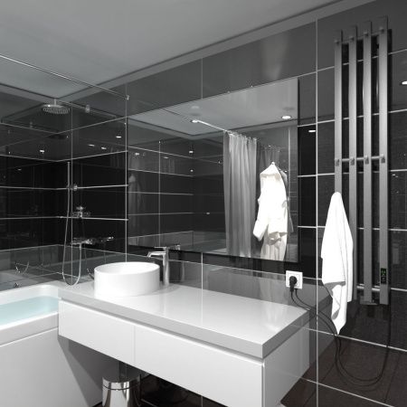 Полотенцесушитель Маргроид Inaro профильный Inaro-12018-1081-7024 21х120 электрический графитовый серый