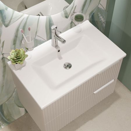 Тумба под раковину Stworki Хаммель 00329059 70х40 подвесная цвет бежевый