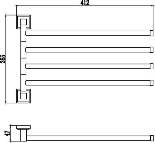 Полотенцедержатель Savol S-009504 - фото 2