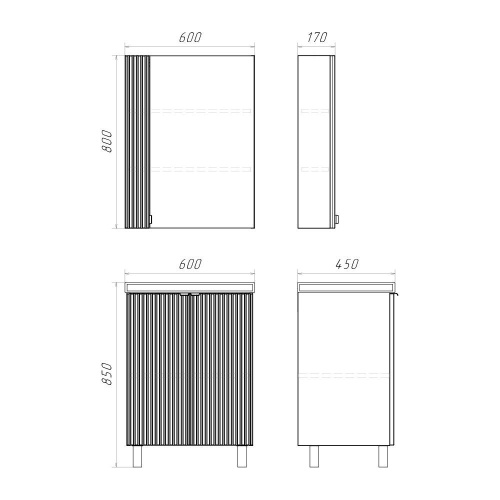 Тумба с раковиной Comforty 00-00019241CF 60x45x85 - фото 2