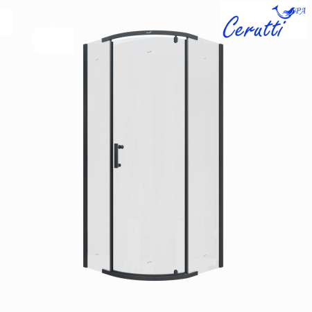 Душевой уголок Cerutti SPA KORRA Z90B 90х90 стекло прозрачное профиль черный без поддона