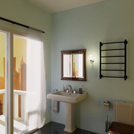 Полотенцесушитель электрический Маргроид Вид 4 04-8050-1049-9005R 55х80 черный