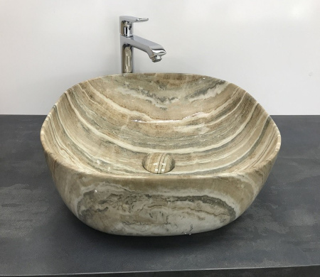 Раковина из санфаянса CeramaLux 543 44х44 накладная цвет многоцветный