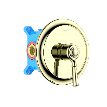 Смеситель для душа Aquatek КЛАССИК AQ1566PG встраиваемый в стену золото без термостата