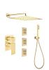 Душевая стойка Webert PE890104794 настенная цвет золото
