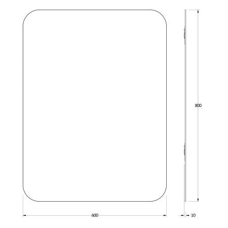 Зеркало Evoform Primary BY 0128 60х80 подвесное