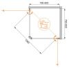 Душевой уголок Cezares ELENA ELENA-W-A-2-80-P-Cr 80х80 стекло рифленое профиль хром без поддона