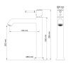 Смеситель для раковины Wonzon & Woghand WW-88019073-RG на столешницу розовое золото