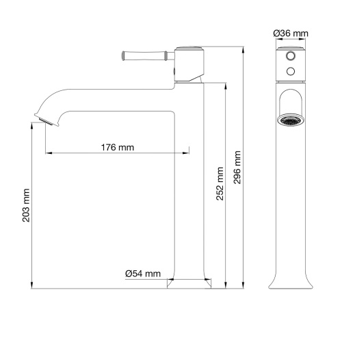 Смеситель Wonzon & Woghand WW-88019073-RG на столешницу розовое золото - фото 2