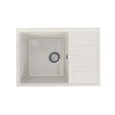 Кухонная мойка Practik PR-600 PR-M-600-001 60х40 цвет белый поверхность глянцевая