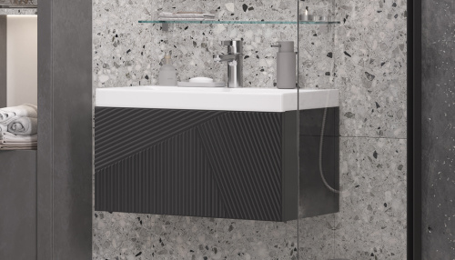 Тумба под раковину Velvex EDGE tp.EDG.9696.70.1Y графит 69х39х34 подвесная цвет графит - фото 3