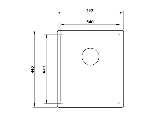 Кухонная мойка Ukinox Techno TEB340.400 -GT10P 40х34 цвет нержавеющая сталь поверхность брашированная - фото 3