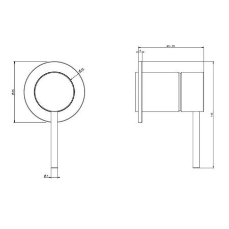 Смеситель для душа Gessi GESSI 316 54019#708 встраиваемый в стену медь