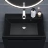 Раковина из искусственного камня Uperwood Classic Quartz 291030002 60х50 полувстраиваемая цвет черный