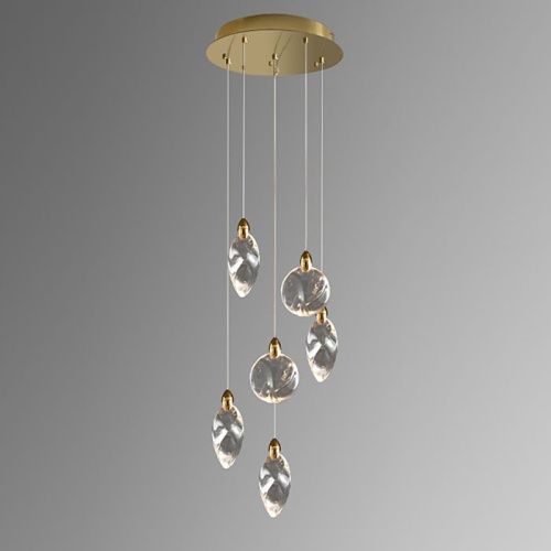 Светильник подвесной Delight Collection Colvin (Цолвин) MT9176-6H titanium gold - фото 3