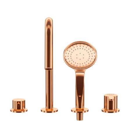 Смеситель Cezares LEAF LEAF-BVDM4-SS на борт ванны розовое золото