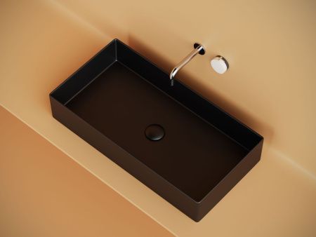 Раковина из сантехнического фарфора Ceramica Nova ELEMENT CN6071MB 70х40 накладная цвет черный без отверстий под смеситель