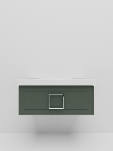 Тумба с раковиной La Fenice CUBO NFNC-01-CUB-G-80-1-80 90х36х49 подвесная цвет серо-зеленый - фото 4