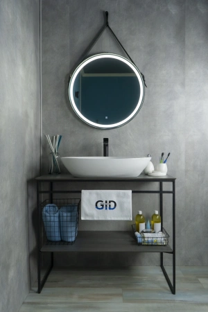 Раковина керамическая Gid Creativo 51117 70х40 накладная цвет белый без отверстий под смеситель