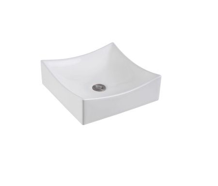 Раковина из сантехнического фарфора Aquatek AQ5516-00 40х40 накладная цвет белый без отверстий под смеситель