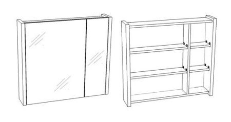 Зеркало-шкаф Corozo Верона SD-00000287 80х70 подвесной цвет белый/бежевый