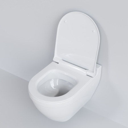 Унитаз подвесной Ambassador Nord 133T20001-132T20001S белый глянцевый с сиденьем микролифт