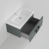 Тумба с раковиной La Fenice CUBO NFNC-01-CUB-G-80-3-80 80х50 подвесная цвет серый