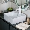 Раковина из сантехнического фарфора Melana 7063B-805 40х40 накладная цвет белый 1 отверстие под смеситель