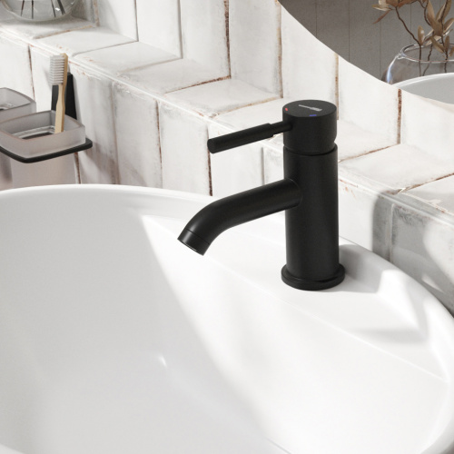 Смеситель WasserKRAFT Gollach 3300 3305 на раковину черный - фото 2