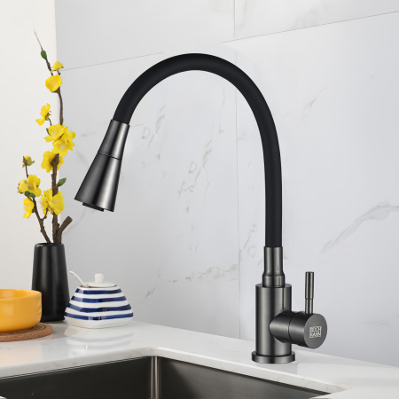 Смеситель для кухни BOCH MANN MIA GR BM10422 на раковину/на столешницу серый