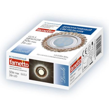 Светильник встраиваемый Fametto Luciole L132 (Луциоле Л132) DLS-L132 GU5.3 Chrome/Gold