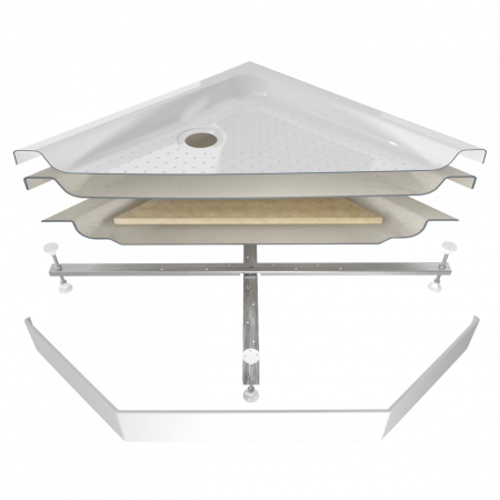 Душевой поддон акриловый Тритон Щ0000056825 100х100 белый с каркасом