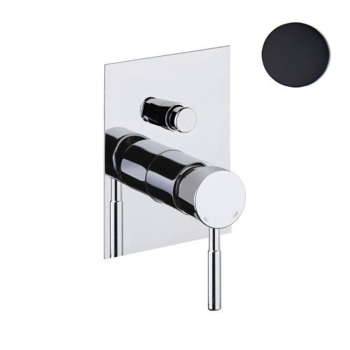 Смеситель для ванны и душа Webert Rimini RI860101560 встраиваемый в стену черный - фото 2