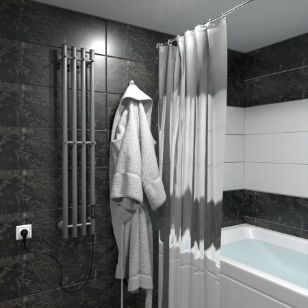 Полотенцесушитель электрический Маргроид Inaro Inaro-12018-1049-7024R 20х120 серый