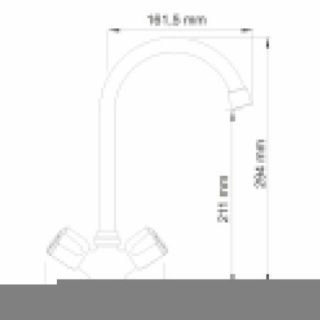 Смеситель для кухни Wasserkraft Amper 2900 2907 на мойку хром