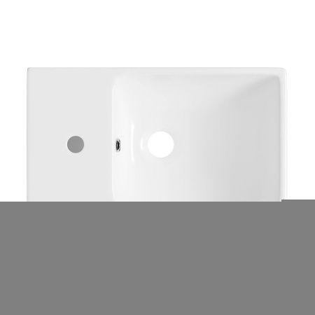 Раковина из сантехнического фарфора Wellsee WC Area 151808000 50х30 накладная цвет белый 1 отверстие под смеситель