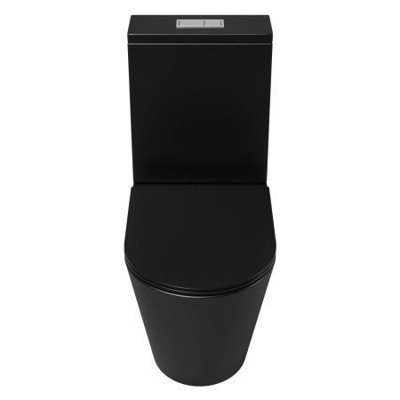 Унитаз напольный с бачком Grossman Торнадо GR-4458BMSQ черный с сиденьем микролифт безободковый смыв торнадо