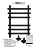 Полотенцесушитель Indigo Askel LASWPF60-40BR 46х65 водяной черный муар
