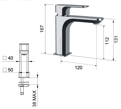 Смеситель Daniel Tiara TA606NCR на раковину хром - фото 2