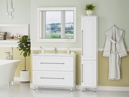 Шкаф-пенал Misty Марта П-Мрт05035-011П 40х170 напольный цвет белый