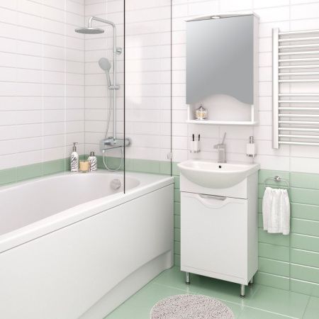 Тумба под раковину Runo Фортуна 00000001135 50х30 напольная цвет белый