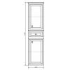 Шкаф-пенал Comforty Феррара 00004148010CF 40х160 подвесной цвет белый