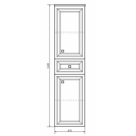 Шкаф-пенал Comforty Феррара 00004148010CF 40х160 подвесной цвет белый