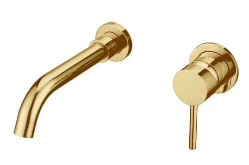 Смеситель для раковины AltroBagno Metropoli AltroBagnoMetropoli010505OrSp встраиваемый в стену золото матовое - фото 2