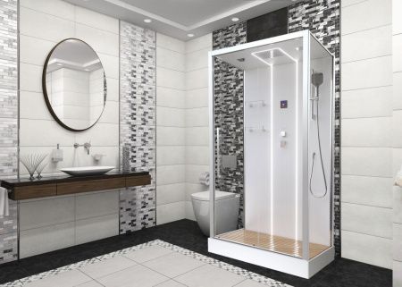 Душевая кабина Acquazzone Melissa 110 110х80 прямоугольная с крышей ориентация универсальная